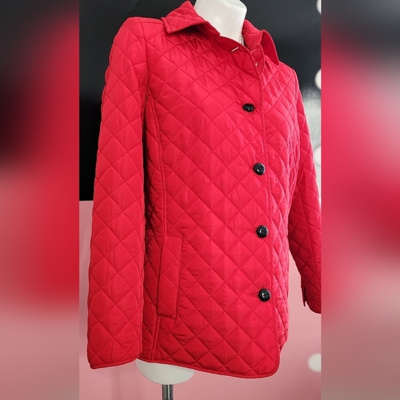 Jones New York Women's Red Quilted 5 Button Jacket Size S - Picture 4 of 7